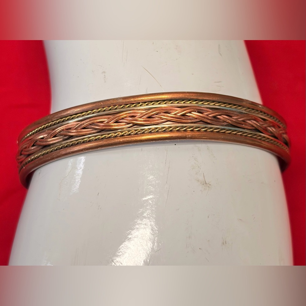 vintage brass & copper cuff bracelet